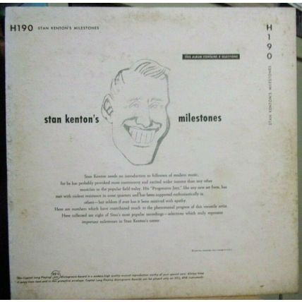 Stan Kenton's Milestones-10" LP-1950-EX/VG+ *Capitol H190