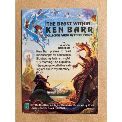 Ken Barr: The Beast Within Base trading Card # 77 (B) - 1994, Comic Images