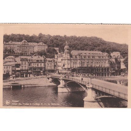 Dinant Hotel des Postes et College Belgium Postcard unused VGC