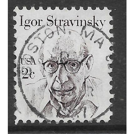 USA 1980 GREAT AMERICANS 2c BLACK IGOR STRAVINSKY SG 1819 FINE USED