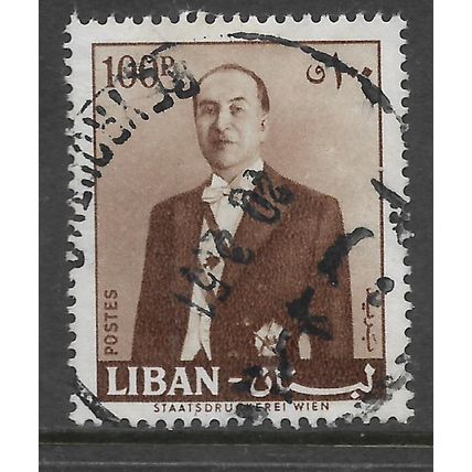 LEBANON 196O 100p BROWN PRESIDENT CHEHAB SG 660 FINE USED#
