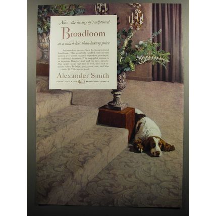 1952 Alexander Smith Broadloom Carpet Advertisement