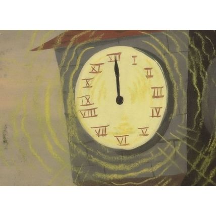 Cinderella Clock Strikes Midnight Storyboard Film Painting Postcard
