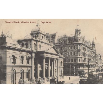Standard Bank Adderley Street Cape Town Old Postcard