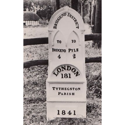 Bridgend Pyle Tythegston Parish Grave Gravestone Real Photo Welsh Postcard