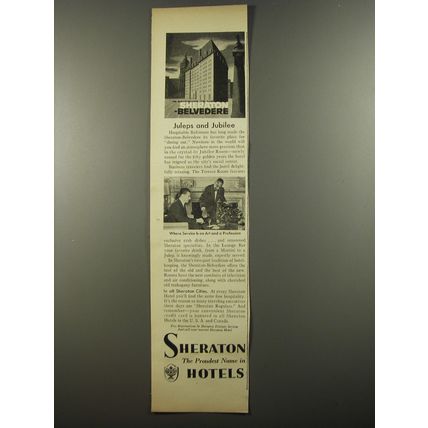 1954 Sheraton Hotels Advertisement - Juleps and Jubilee