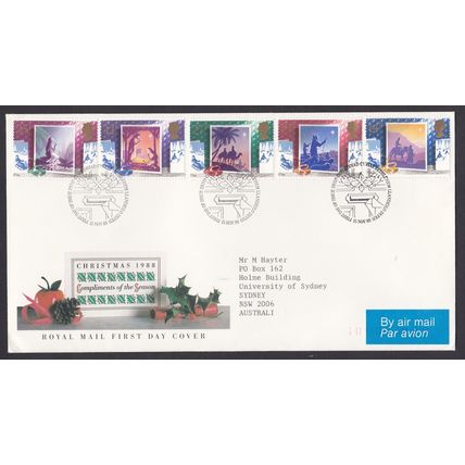 Great Britain: 1988 Christmas First Day Cover. Ref: P0146