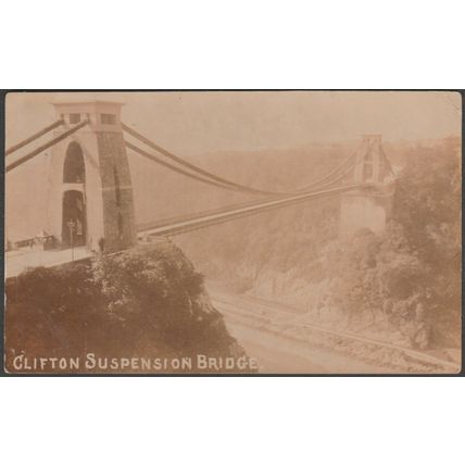 Clifton Suspension Bridge, Bristol, 1911 - RP Postcard