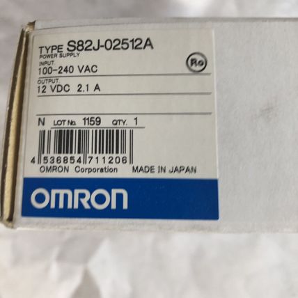 NEW OMRON S82J-02512A POWER SUPPLY, 100-240 VAC, 12 VDC, EE