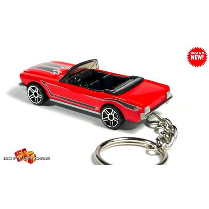RARE KEYCHAIN RED 1964½/65 FORD MUSTANG CONVERTIBLE CUSTOM Ltd GREAT GIFT