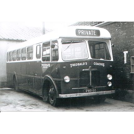 Black & White Photograph of Theobald's Coaches of Long Melford - PWR 60