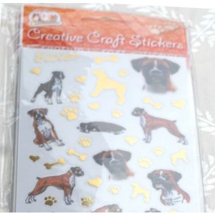 BOXER DOG - CRAFT STICKERS - SCRAPBOOKING CARD CRAFT ETC