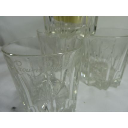 Crown Royal Whiskey Glass Tumbler Set 4*