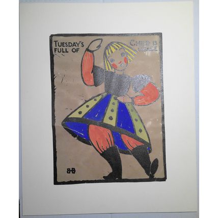Tuesday's Child is Full of Grace - original vintage color print [1930s]