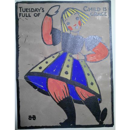 Tuesday's Child is Full of Grace - original vintage color print [1930s]