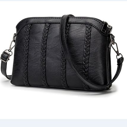 Women Genuine Shoulder Bag Leather Handbags Black