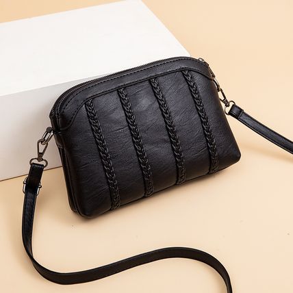Women Genuine Shoulder Bag Leather Handbags Black
