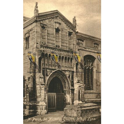 St Nicholas Church, Kings Lynn, Norfolk, Pelham Series (Boots) Postcard, 1952