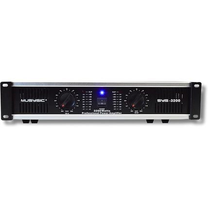 MUSYSIC 2 Channel Power Amplifier Distortion Free and Clear Sound - Professional