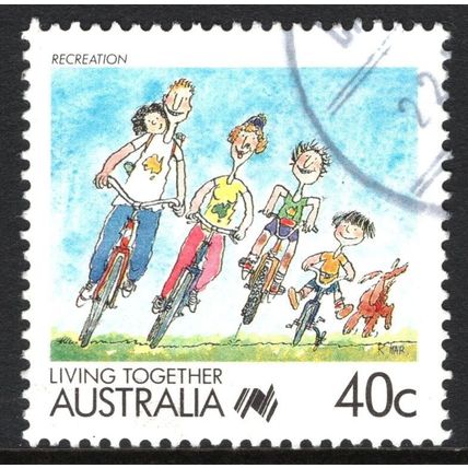 AUSTRALIA 1988: LIVING TOGETHER - 40c RECREATION USED (G4)