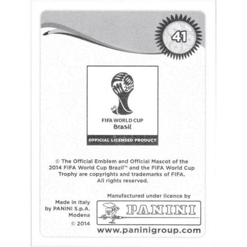 2014 Panini World Cup Soccer Stickers - #41 - Paulinho