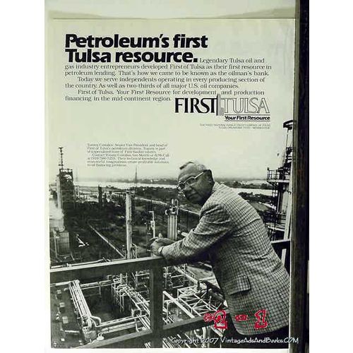 first national bank trust of tulsa 1977 petroleum first oil vintage ad