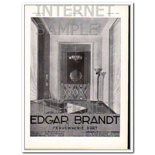 edgar brandt 1931 french art deco ironworks vintage ad