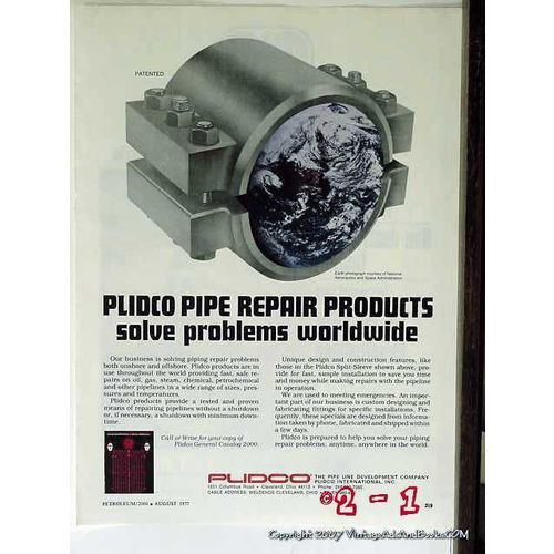 pipe line development company 1977 repair products oil gas vintage ad