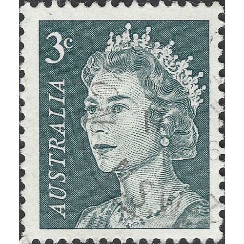 AUSTRALIA, Queen Elizabeth II, slate blue 1966, 3c, #4