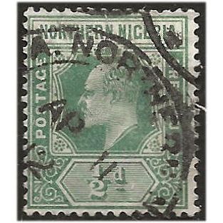 Northern Nigeria 1910 SG28 1/2d Green Fine Used . ..