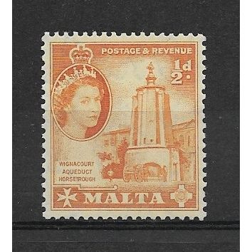 Malta.SG267 1/2d Wignacourt Aqueduct Horse Trough.Mounted Mint.Dec19b