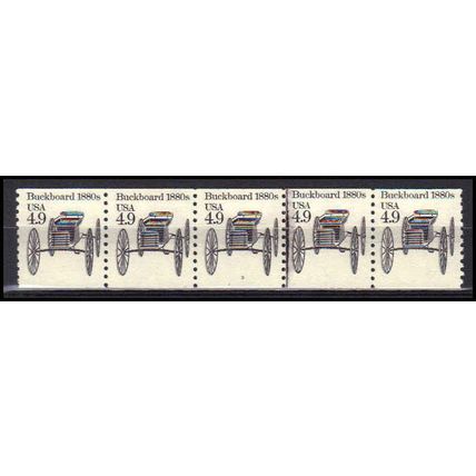 2124 4.9c Buckboard Fine MNH Dry Gum PNC 3/5 X0240