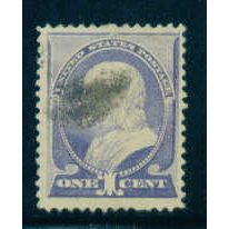 Used 212 1c Benjamin Franklin Just Clears M01415