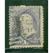 Used 212 1c Benjamin Franklin Barely Clears M01462