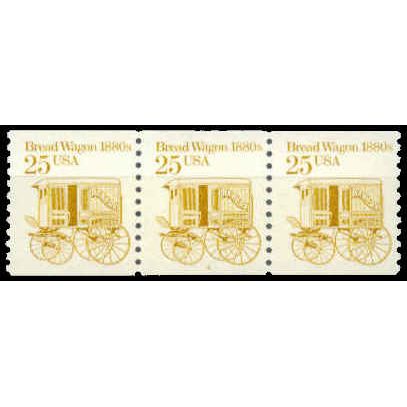 2136 25c Bread Wagon Fine MNH Dry Gum PNC 4/3 W1518