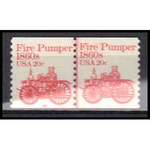 1908 20c Fire Pumper Very Fine MNH Dry Gum CNP Left 15 PA0555