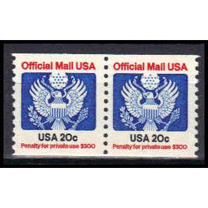 O135 20c Eagle Fine MNH Pair KA2033