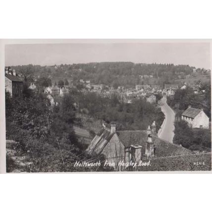 Nailsworth Gloucs Fron Horsley Road Vintage Aerial Real Photo Postcard