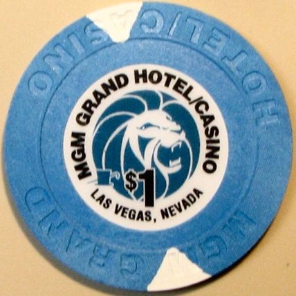 MGM Grand. $1 Casino Chip. Las Vegas, NV. Y27.