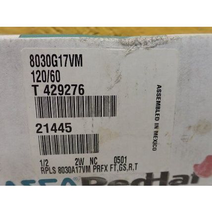 NEW ASCO 8030G17VM REDHAT SOLENOID VALVES, 1/2" PIPE 16.1W,302790-VM ,TG