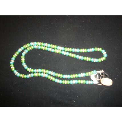 Striking 26" green & turquoise lanyard cord sun reading driving glasses