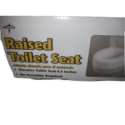 Medline Microban Raised Toilet Seat with Lock