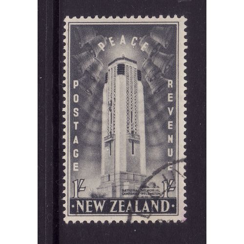 NEW ZEALAND 1946 SG 677 1s GREY BLACK NATIONAL MEMORIAL FINE USED#6