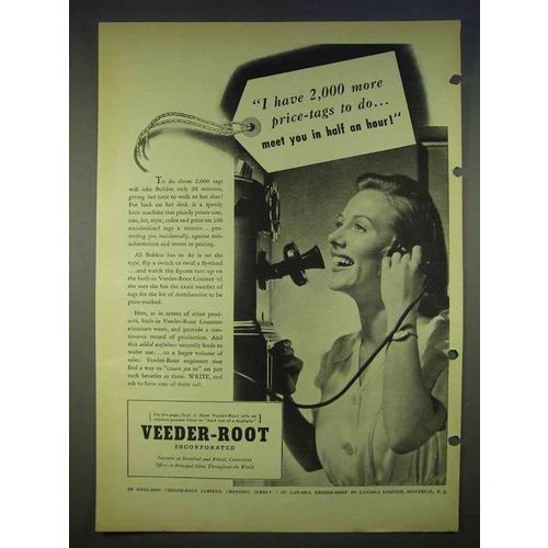 1940 Veeder-Root Counters Ad - 2,000 More Price Tags