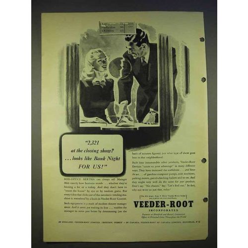 1940 Veeder-Root Counters Ad - 2,321 at Closing Show?
