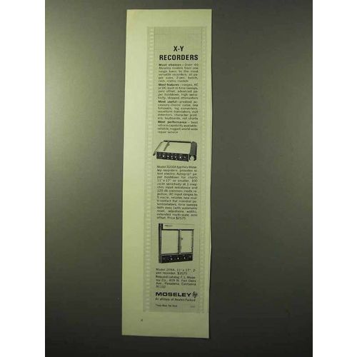 1964 Moseley Model 7000A and 2FRA X-Y Recorders Ad