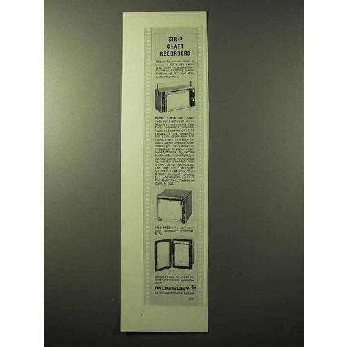 1964 Moseley 7000A X-Y, 7100A Strip Chart Recorder Ad