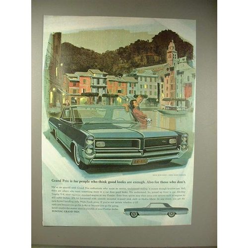 1964 Pontiac Grand Prix Car Ad - Good Looks Are Enough