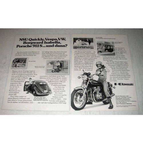 1977 Kawasaki Z1000 Motorcycle Ad - in German