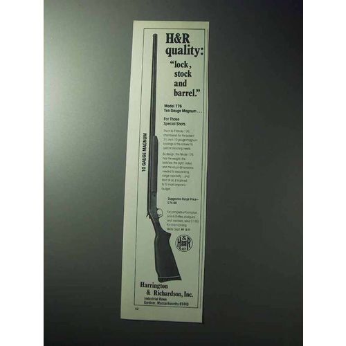 1977 Harrington & Richardson Model 176 Shotgun Ad